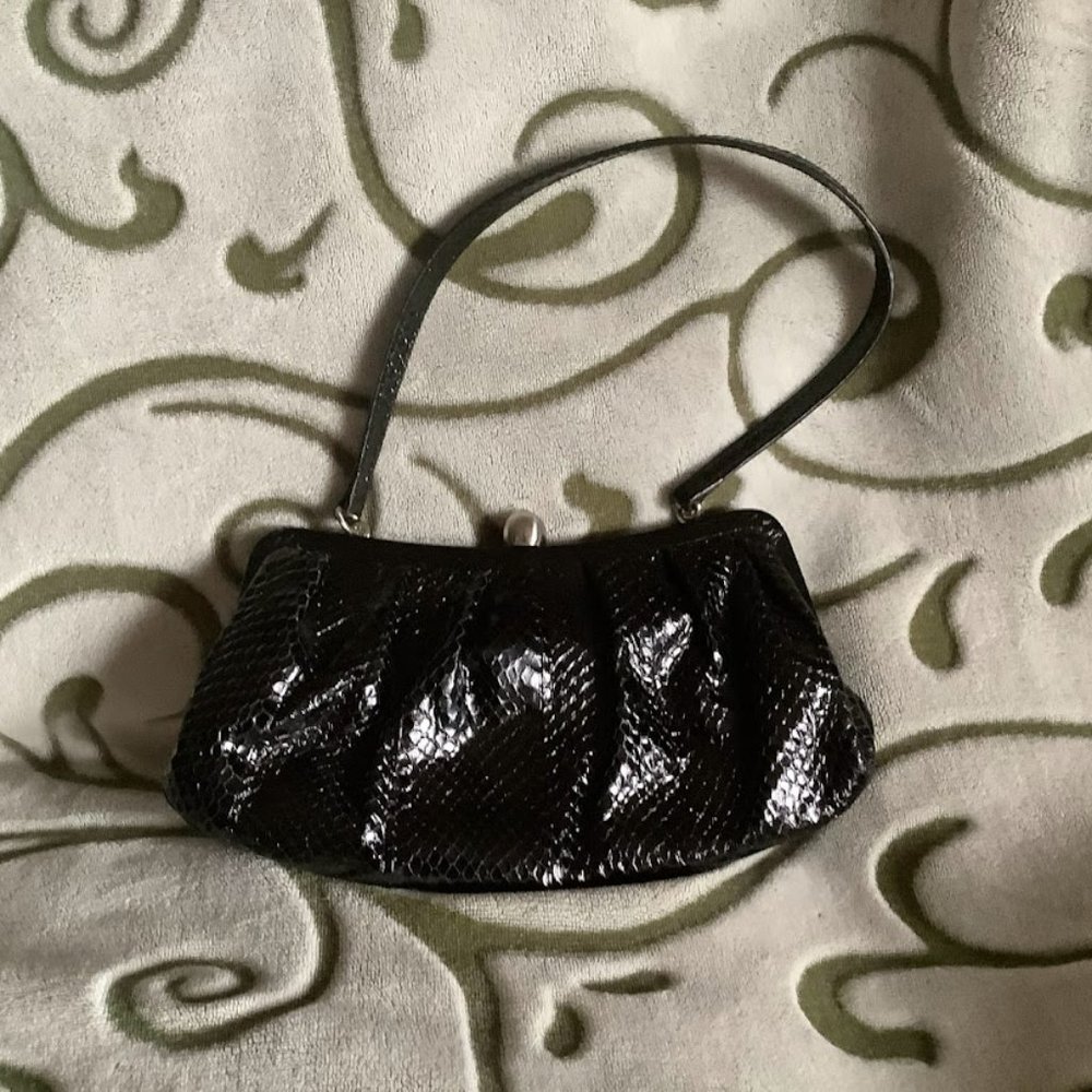 Francesco Biasia Genuine Snakeskin Evening Clutch